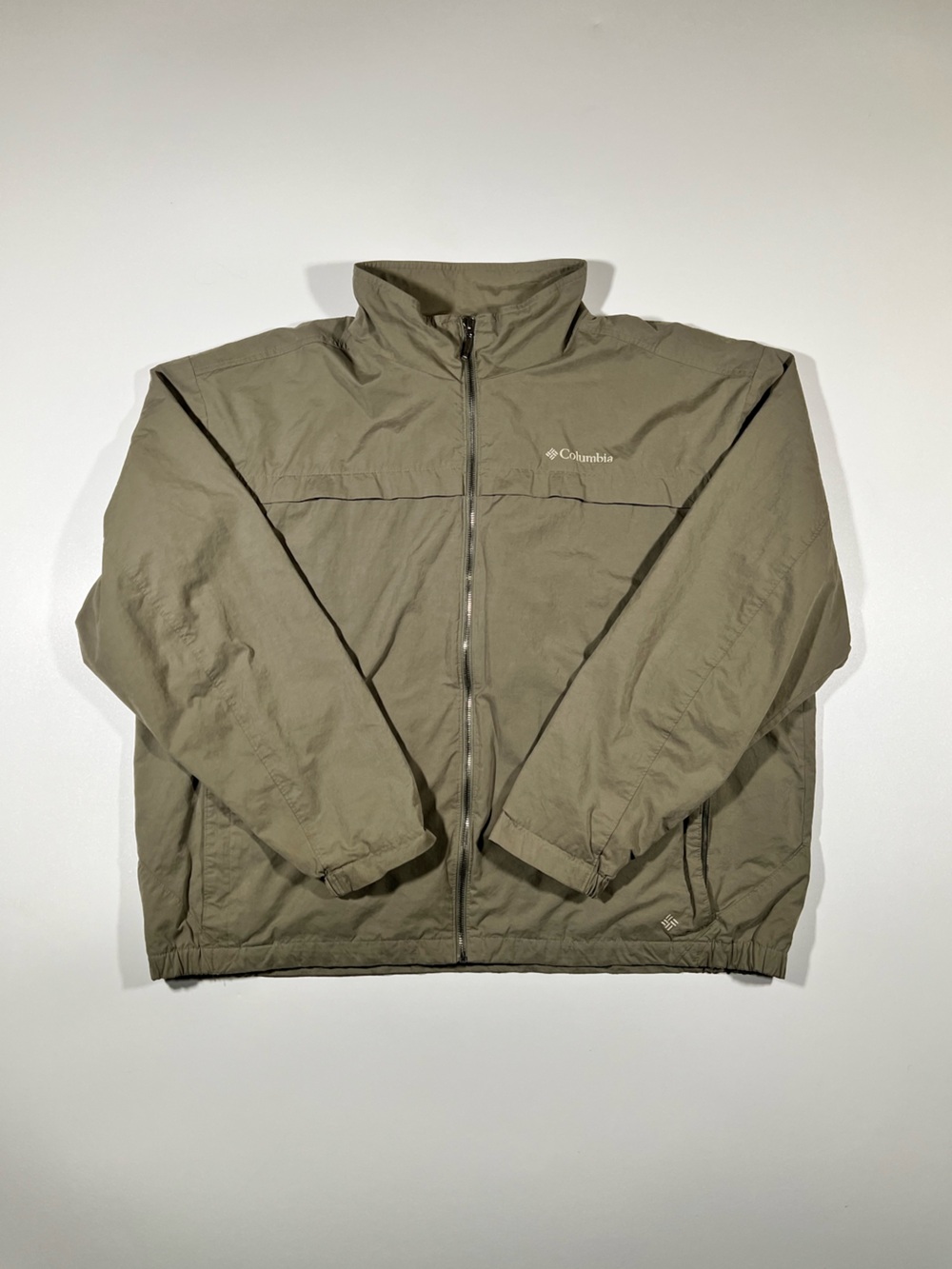 Columbia Olive Green Full-Zip Windbreaker Jacket